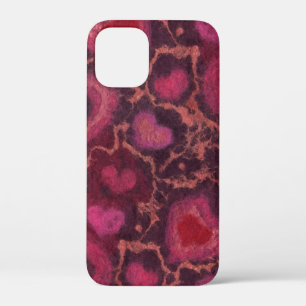 Puffy maakt Romantic Love Pink Red Valentijns Art iPhone 12 Mini Hoesje