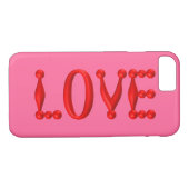 Puffy Red LOVE Case-Mate iPhone Case (Achterkant (Horizontaal))