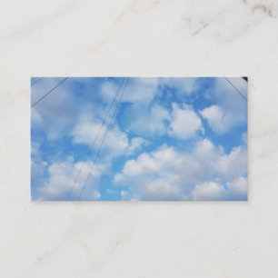 Puffy White Clouds Blue Sky Visitekaartjes 2019