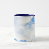 Puffy White Clouds en Blue Sky Mok (Midden)