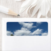 Puffy White Clouds Étiquettes d'adresse de retour (En situation)