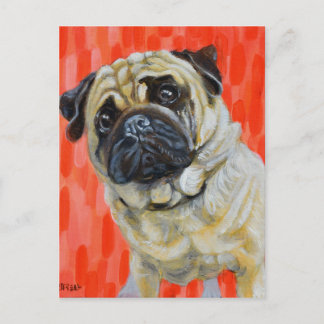 Pug 0range briefkaart