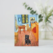 Pug 17 (black) - The Room Briefkaart (Staand voorkant)
