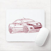 Pug 207 CC 2010 Muismat (Met muis)