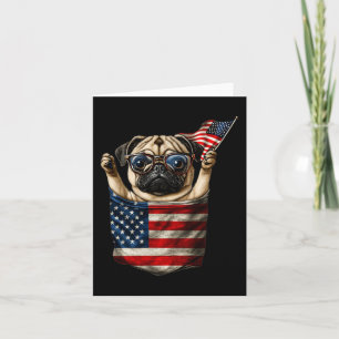 Pug 4 juli in zak Amerika VS vlag Kaart