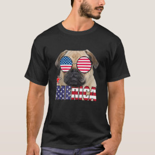 Pug 4 juli Merica Mannen Vrouwen Vs Amerikaanse Vl T-shirt