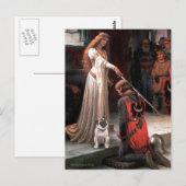 Pug 5 (flauw) - de colade briefkaart (Voorkant / Achterkant)