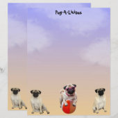 Pug-A-Licious Schattigee Pug Dog Stationery (Voorkant / Achterkant)
