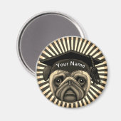 Pug Afstudeerder Magneet (Voorkant / Achterkant)