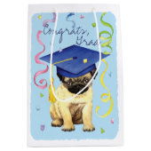 Pug Afstuderen Medium Cadeauzakje (Voorkant)