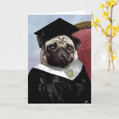 Pug afstuderenkaart kaart (Gele Bloem)