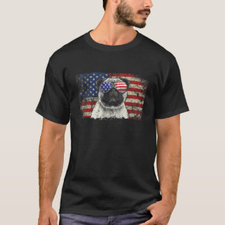 Pug American Flag Patriotic Funny Pug Dog Lover 4t T-shirt