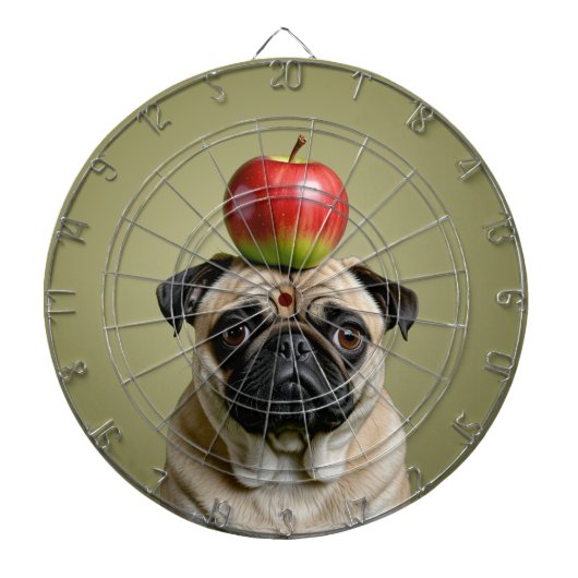 Pug Apple Dartbord (Voorkant)
