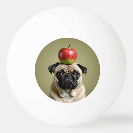 Pug Apple Pingpongballen (Voorkant)