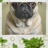 Pug Apple Theedoek (Gevouwen)