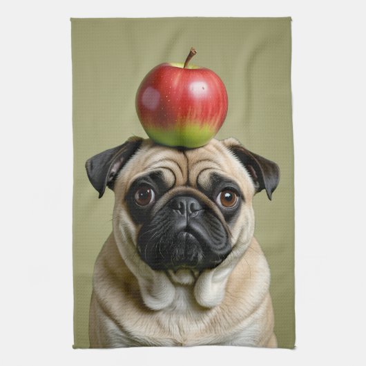 Pug Apple Theedoek (Verticaal)