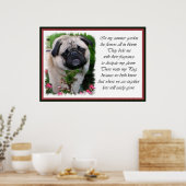 Pug Art Garden Poem Poster (Keuken)