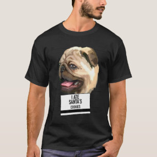 Pug At Santa Koekjes T-shirt