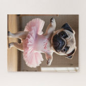 Pug Ballerina Legpuzzel (Horizontaal)