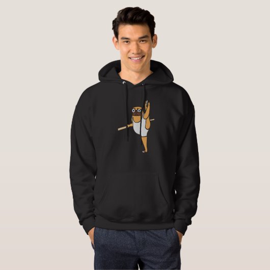 Pug Ballet Dancer Hoodie (Voorkant volledig)