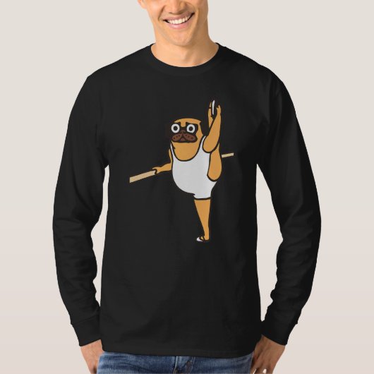 Pug Ballet Dancer T-shirt (Voorkant)