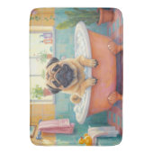 Pug Bath Time Cute Bathroom Decor Badmat (Voorkant Verticaal)