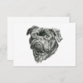 Pug Bedankkaart (Voorkant / Achterkant)