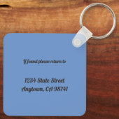 Pug Beste Vriend Aangepaste Naam Terug Naar Info Sleutelhanger (Achterkant)