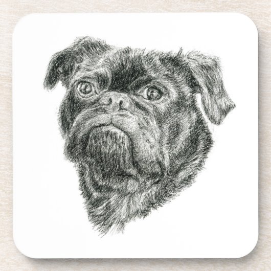 Pug Bier Onderzetter (Voorkant)