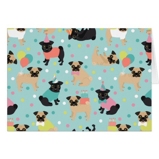 Pug Birthday (Voorkant Horizontaal)