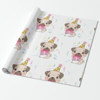 Pug Birthday Cute Dog Patroon