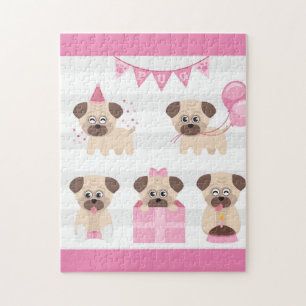 Pug Birthday Pack Legpuzzel