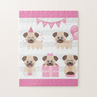 Pug Birthday Pack Legpuzzel