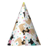 Pug Birthday Party Celebration Feesthoedjes (Achterkant)