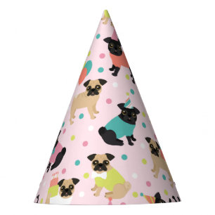 Pug Birthday Party Celebration Feesthoedjes