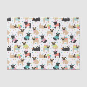 Pug Birthday Tissuepapier