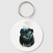 Pug (blk) Mam 2 Sleutelhanger (Achterkant)