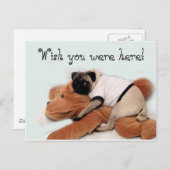 Pug Blues Briefkaart (Voorkant / Achterkant)