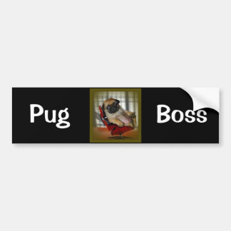 Pug Boss Bumpersticker