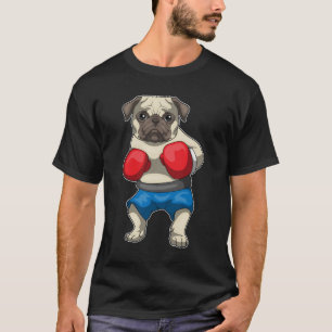 Pug Boxer Bokshandschoenen Boksen T-shirt