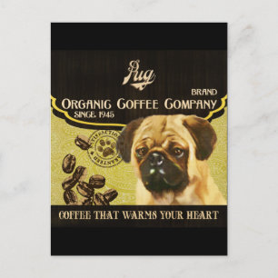 Pug Brand - Biologisch Koffiebedrijf Briefkaart