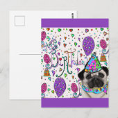 Pug Briefkaart (Voorkant / Achterkant)