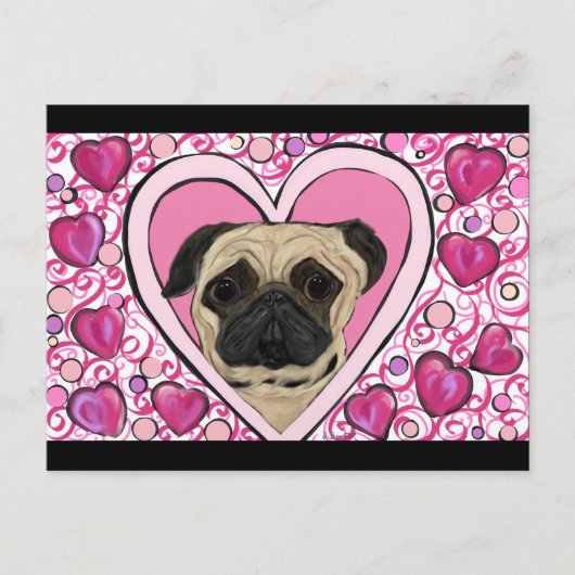 Pug Briefkaart (Voorkant)