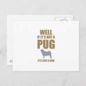 Pug Briefkaart (Voorkant / Achterkant)