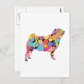 Pug Briefkaart (Voorkant / Achterkant)