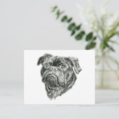Pug Briefkaart (Staand voorkant)