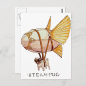 Pug Briefkaart (Voorkant / Achterkant)