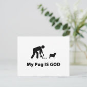 Pug Briefkaart (Staand voorkant)