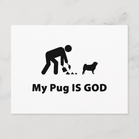 Pug Briefkaart (Voorkant)