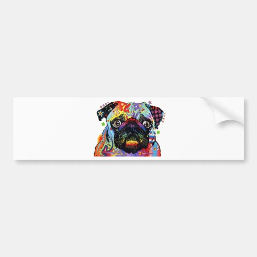 Pug Bumpersticker (Voorkant)